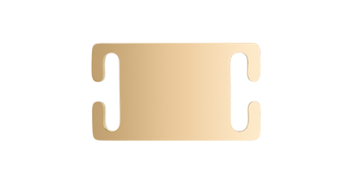 Gold Stainless steel Slider Dog Tag Gold Stainless steel Slider Dog Tag