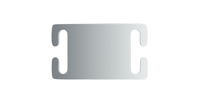 Silver Stainless steel Slider Dog Tag Silver Stainless steel Slider Dog Tag