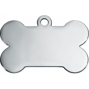 Bone Silver Dog Tag