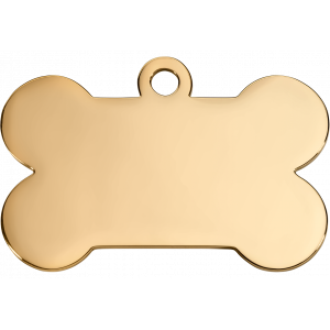 Bone Gold Dog Tag