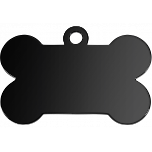 Bone Black Dog Tag