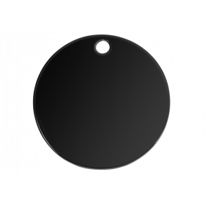 Round Black Dog Tag
