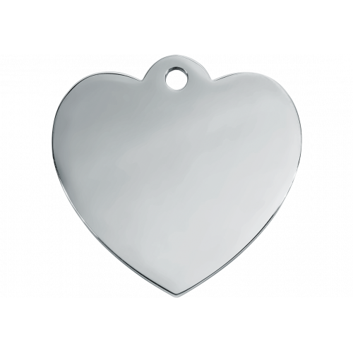 Heart Silver Dog Tag