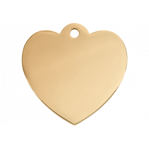 Heart Gold Dog Tag
