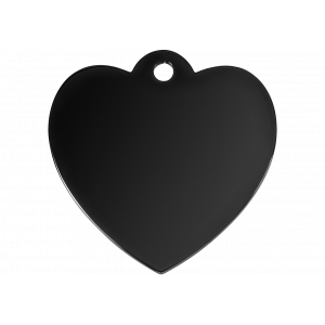 Heart Black Dog Tag