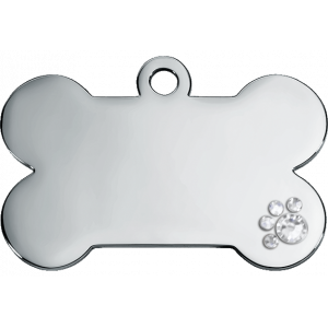 Luxury Bone Silver Dog Tag