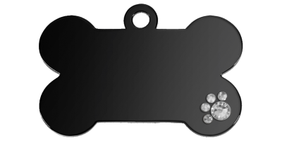 Luxury Bone Black Dog Tag Luxury Bone Black Dog Tag