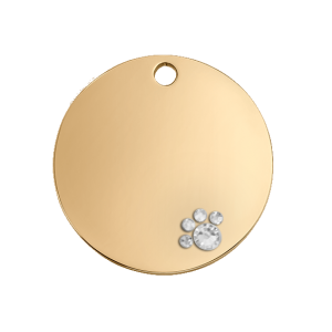 Luxury Round Gold Dog Tag Luxury Round Gold Dog Tag