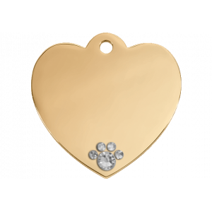 Luxury Heart Gold Dog Tag