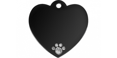 Luxury Heart Black Dog Tag Luxury Heart Black Dog Tag