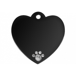 copy of Heart Black Dog Tag