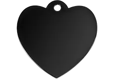 Heart Black Dog Tag