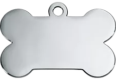 Bone Silver Dog Tag