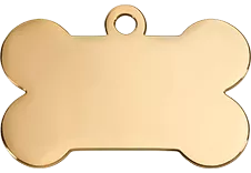 Bone Gold Dog Tag