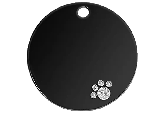 copy of Round Black Dog Tag