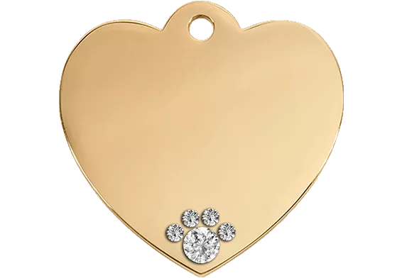 copy of Heart Gold Dog Tag