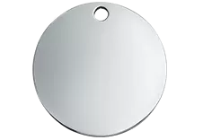 Round Silver Dog Tag