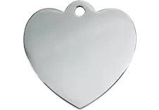 Heart Silver Dog Tag