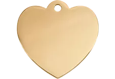 Heart Gold Dog Tag